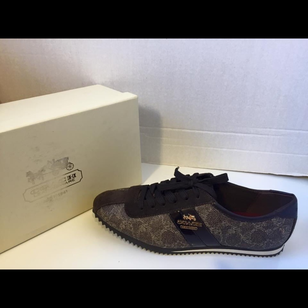 Coach brown shoes - new